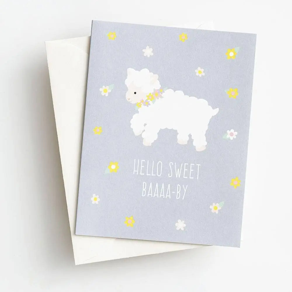 Hello Sweet Baaaa-by Lamb New Baby Card