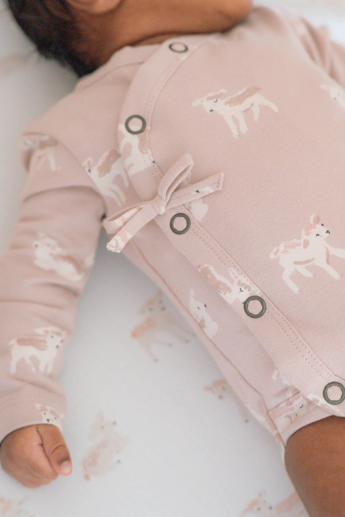 Dear Lamb Long Sleeve Kimono Onesie - Ali's Wagon