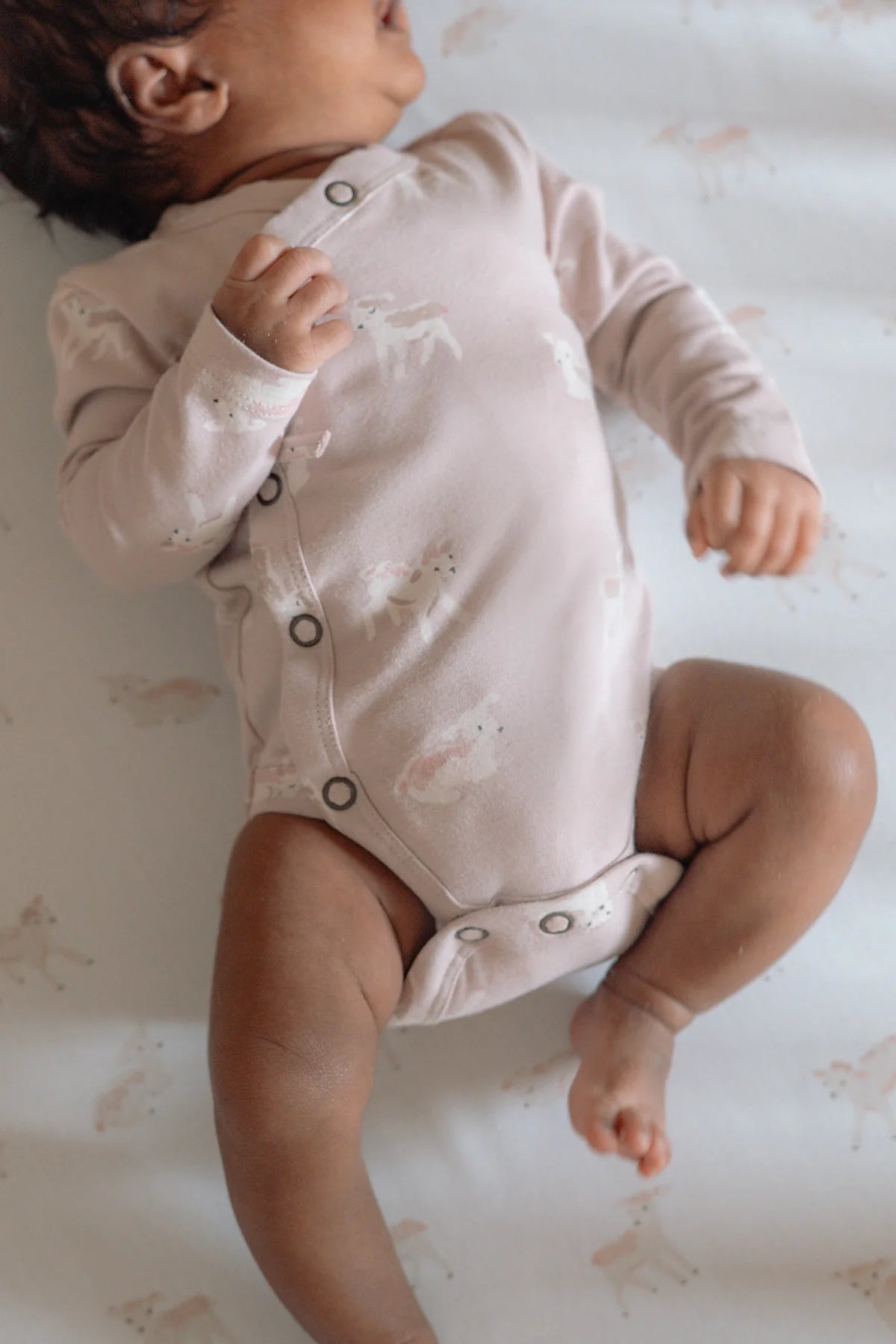 Dear Lamb Long Sleeve Kimono Onesie - Ali's Wagon