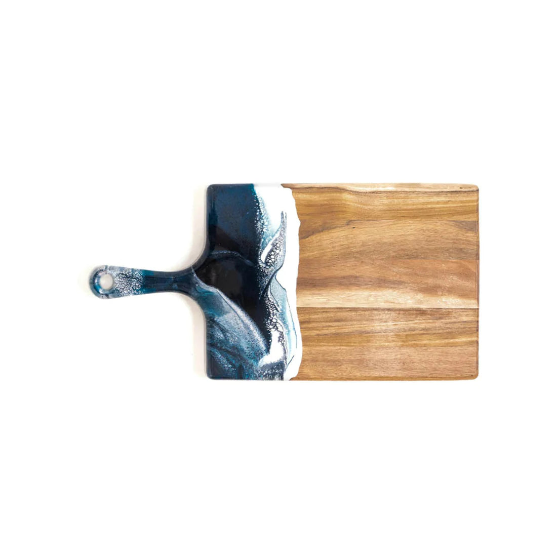 Navy & White Acacia Cheese & Serving Board