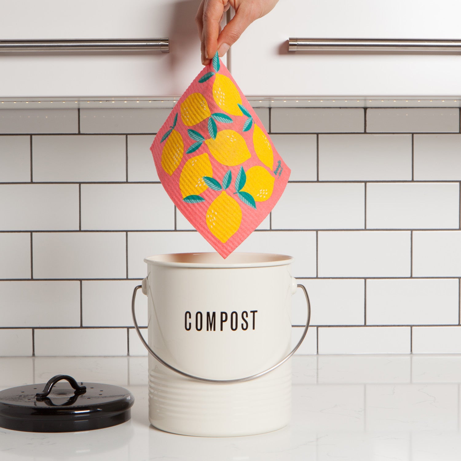 Provencal Lemons Swedish Dishcloth