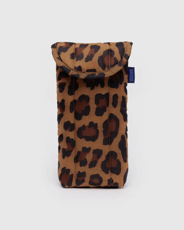 Leopard Print Puffy Glasses Sleeve