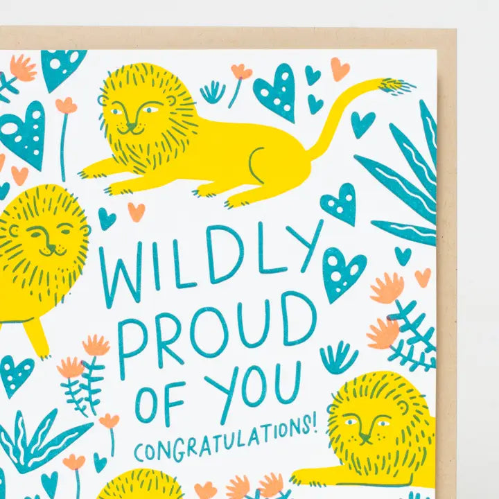Wildly Proud Lions Congrats Card