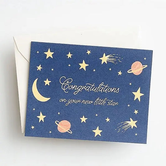 Congratulations On Your New Little Star New Baby Card