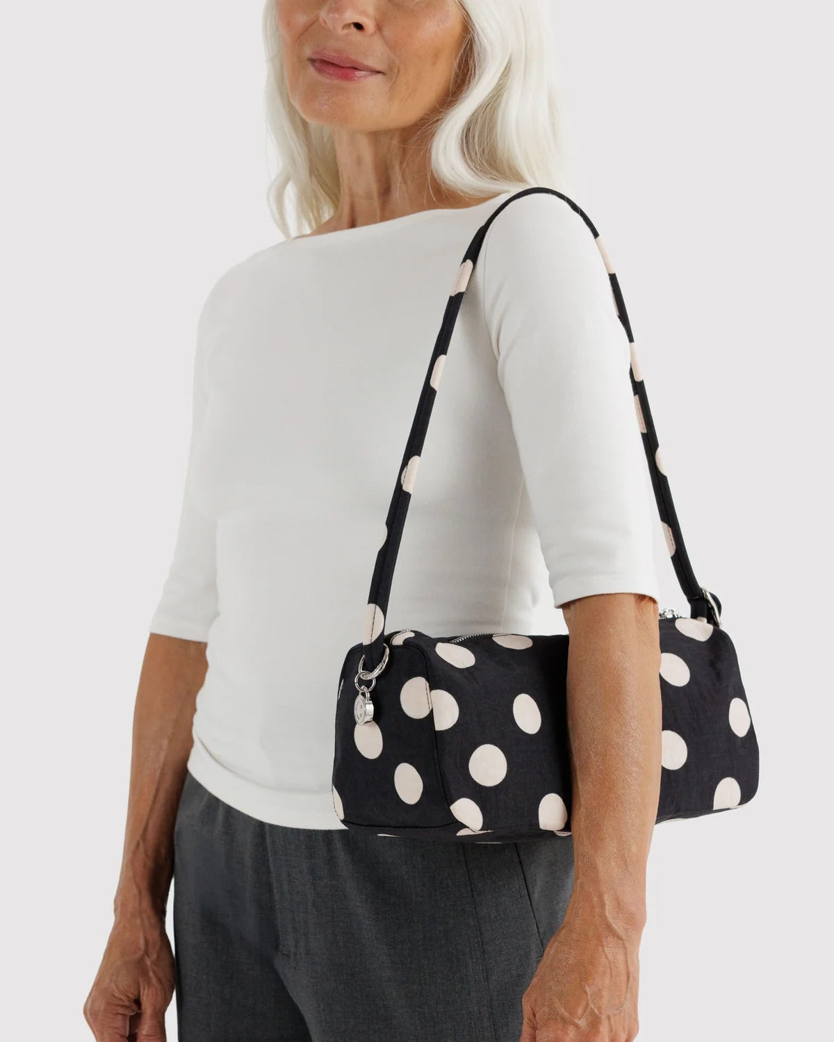 Black and Cream Polka Dot Loaf Baggu