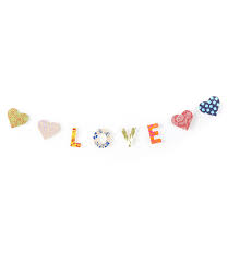 Love & Hearts Recycled Garland