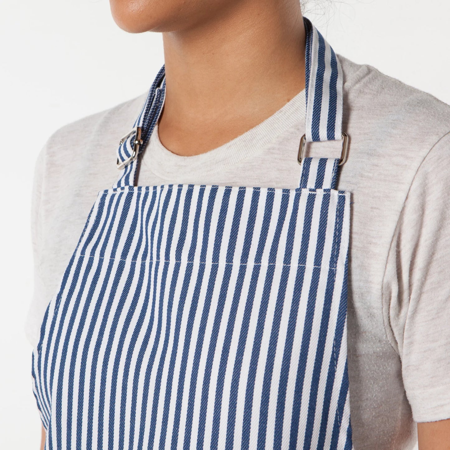 Narrow Royal Blue Stripe Chef Apron - Ali's Wagon