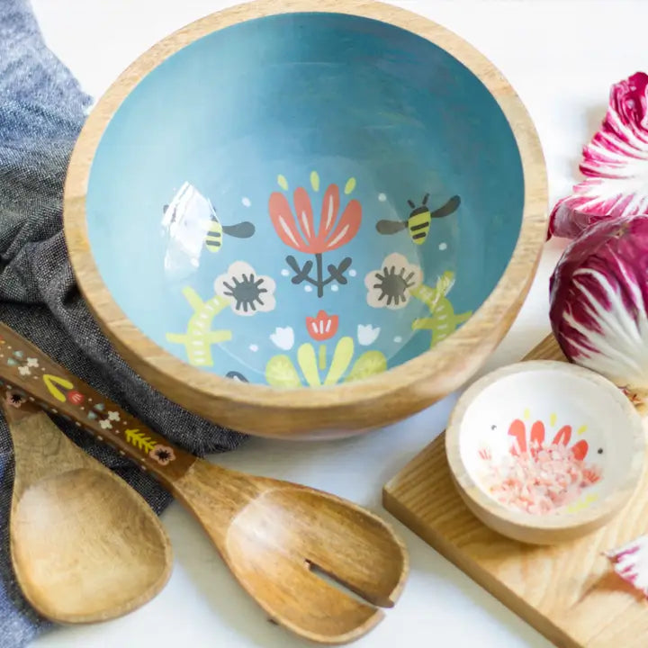 Frida Mango Wood Serving Bowl