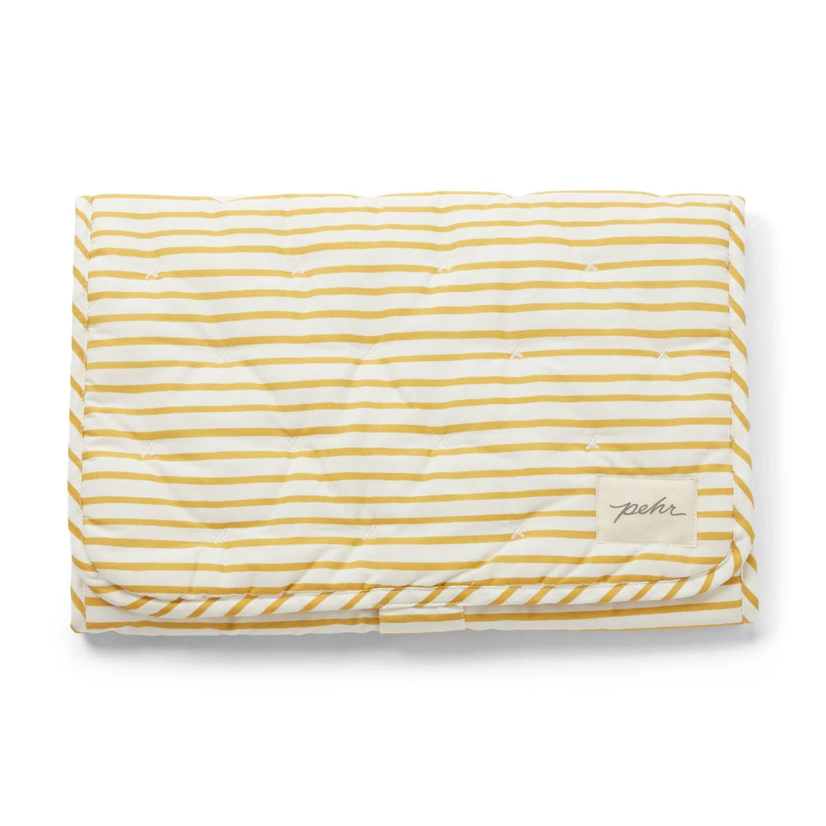 Marigold Striped On the Go Portable Changing Pad