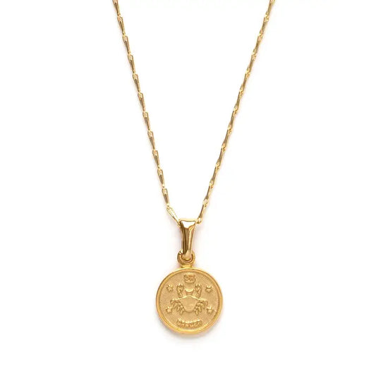 Cancer Zodiac Medallion Necklace