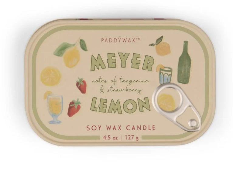 Meyer Lemon Tin Bistro Ceramic Candle