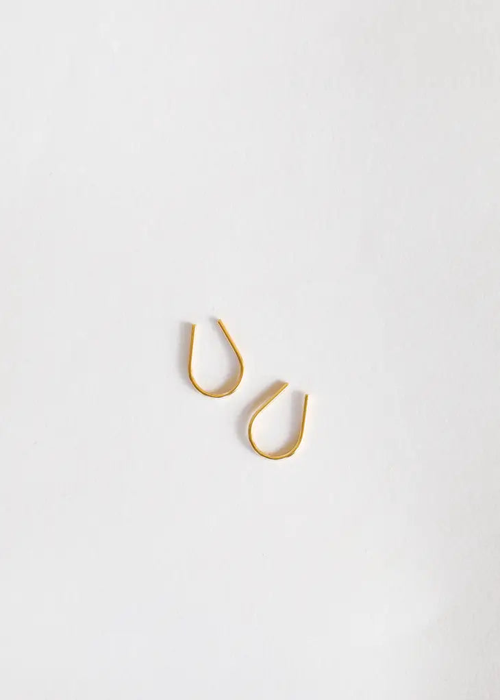 Minimalist Horseshoe Open Hoop Earring