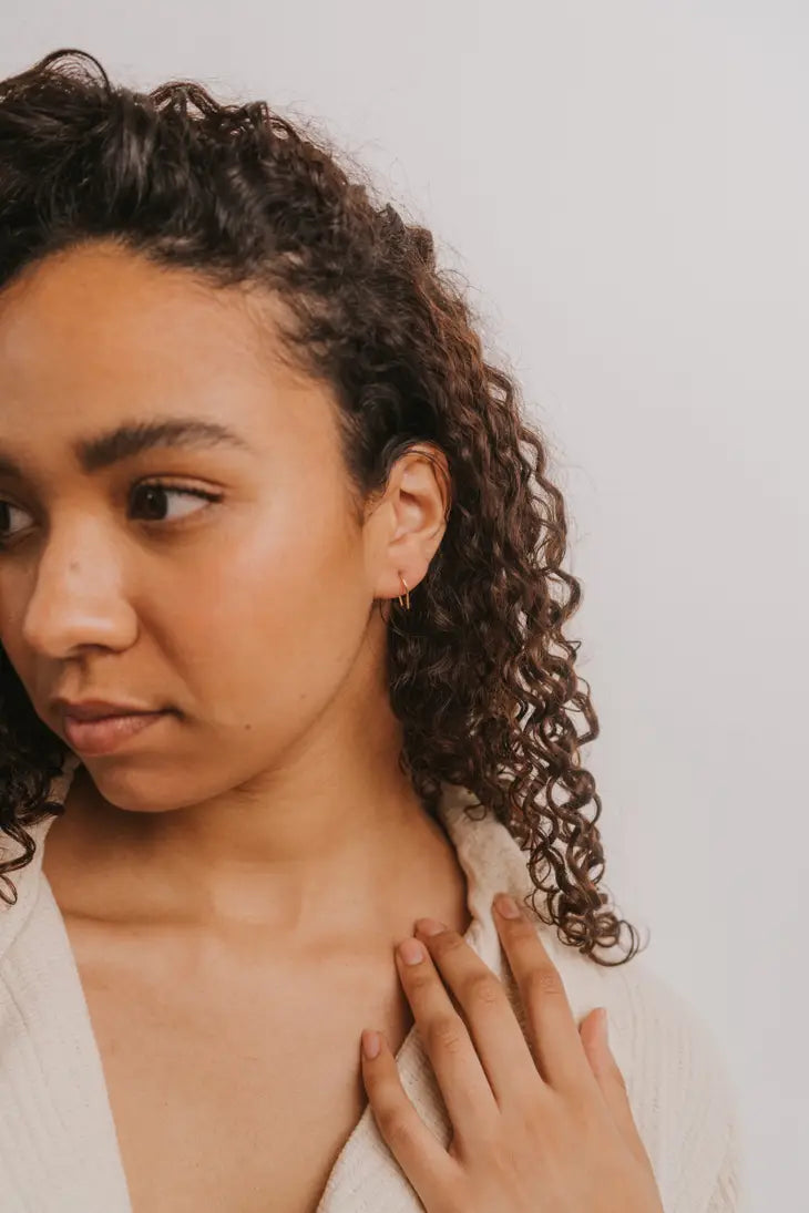 Minimalist Horseshoe Open Hoop Earring