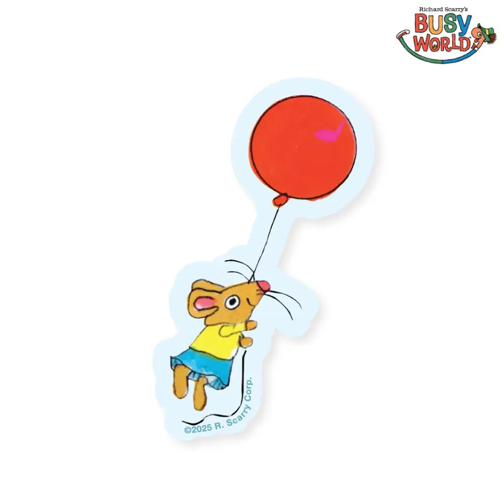 Richard Scarry Mouse Balloon Sticker