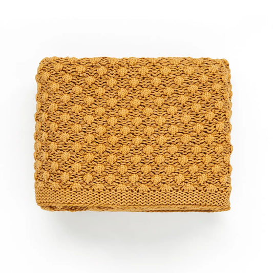 Popcorn Knitted Throw
