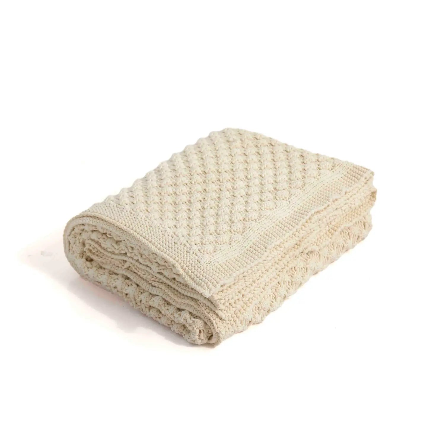 Popcorn Knitted Throw