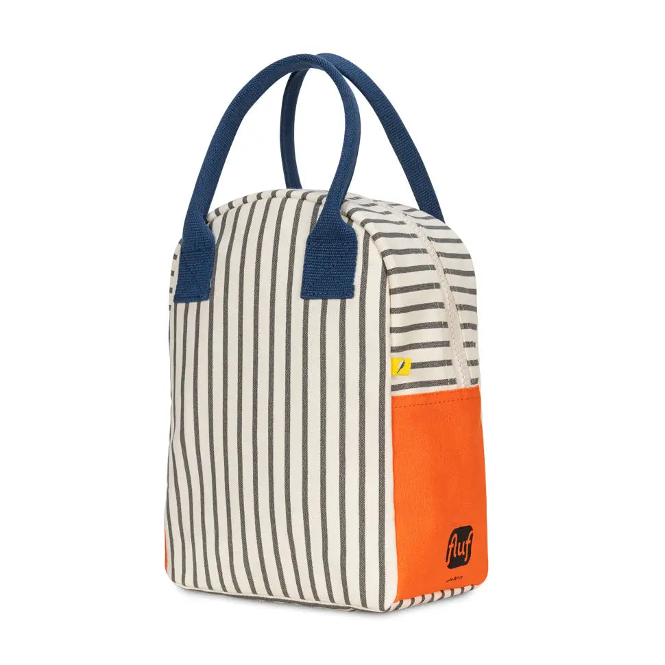 Nautical Pencil Stripe Zipper Lunch Bag