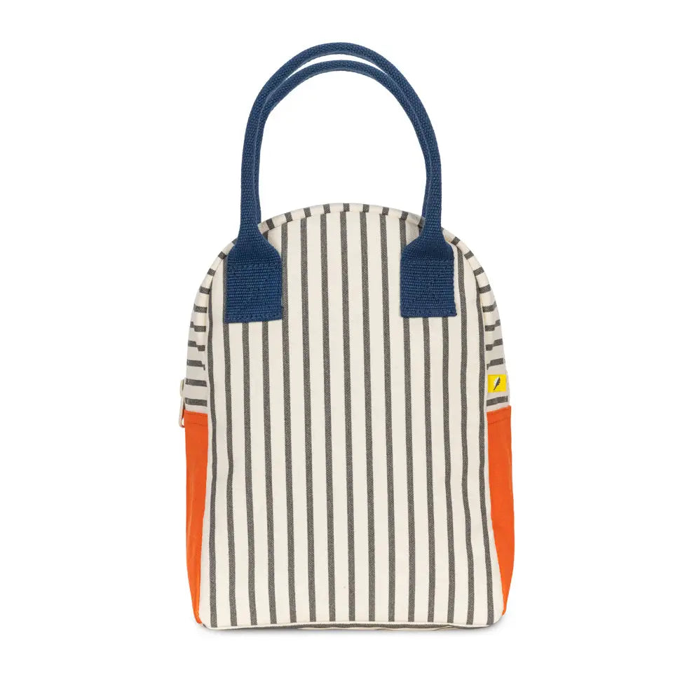 Nautical Pencil Stripe Zipper Lunch Bag