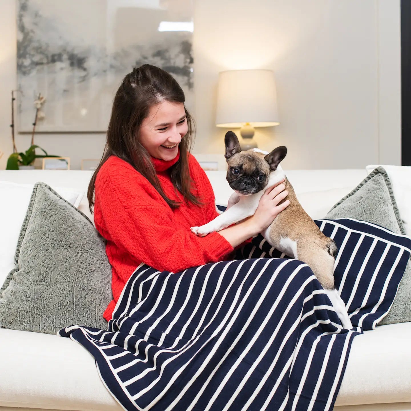 Beach Stripes Knit Throw