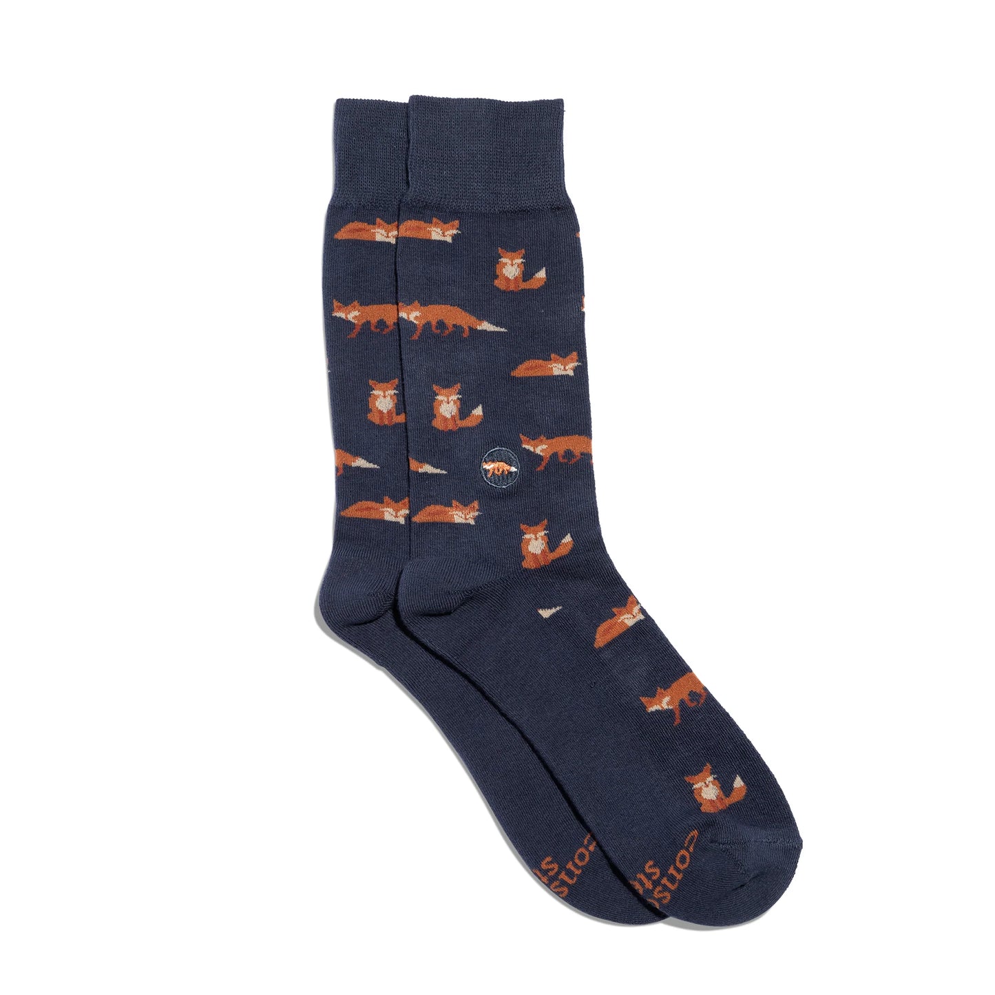Navy Socks that Protect Foxes