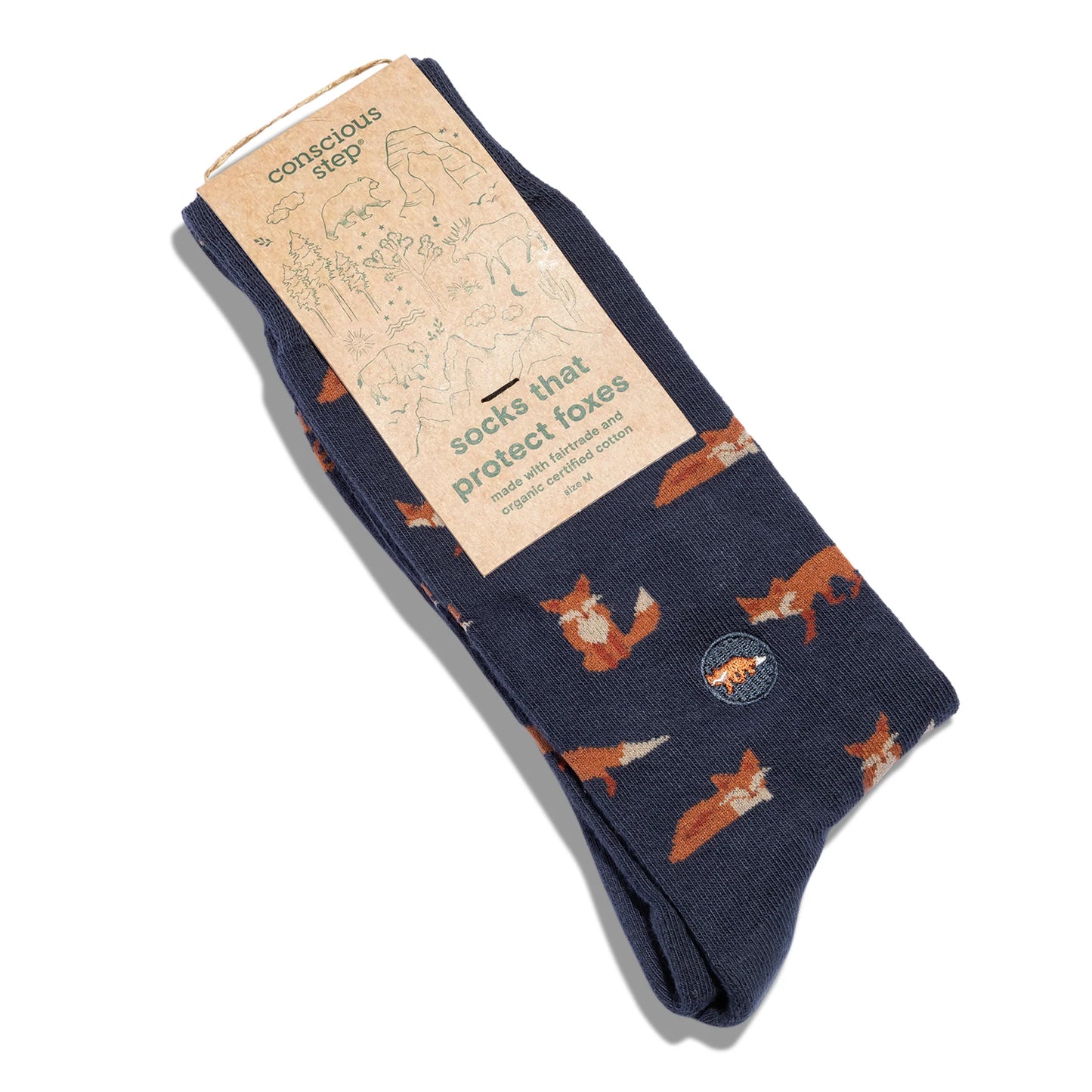 Navy Socks that Protect Foxes