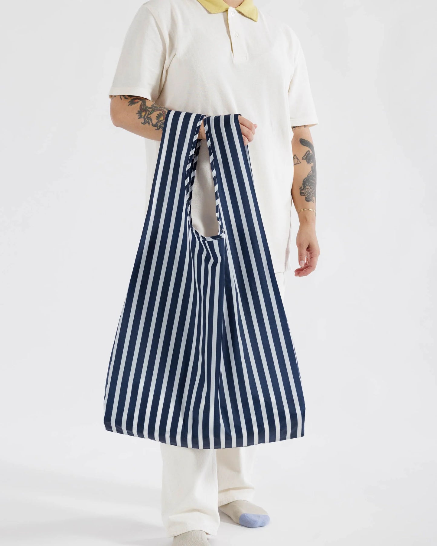 Navy Stripe Baggu Reusable Bag