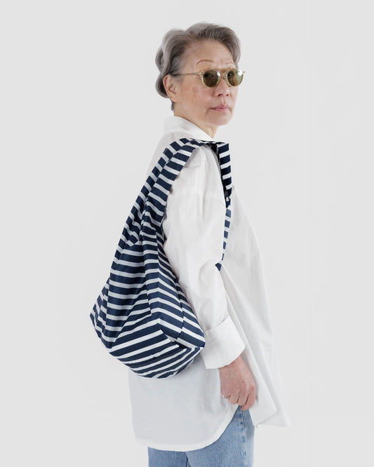 Navy Stripe Baggu Reusable Bag