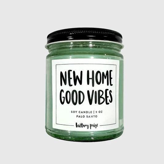 New Home Good Vibes Palo Santo Candle