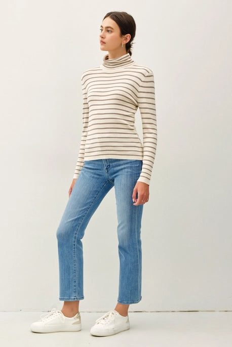 Striped Turtleneck Sweater