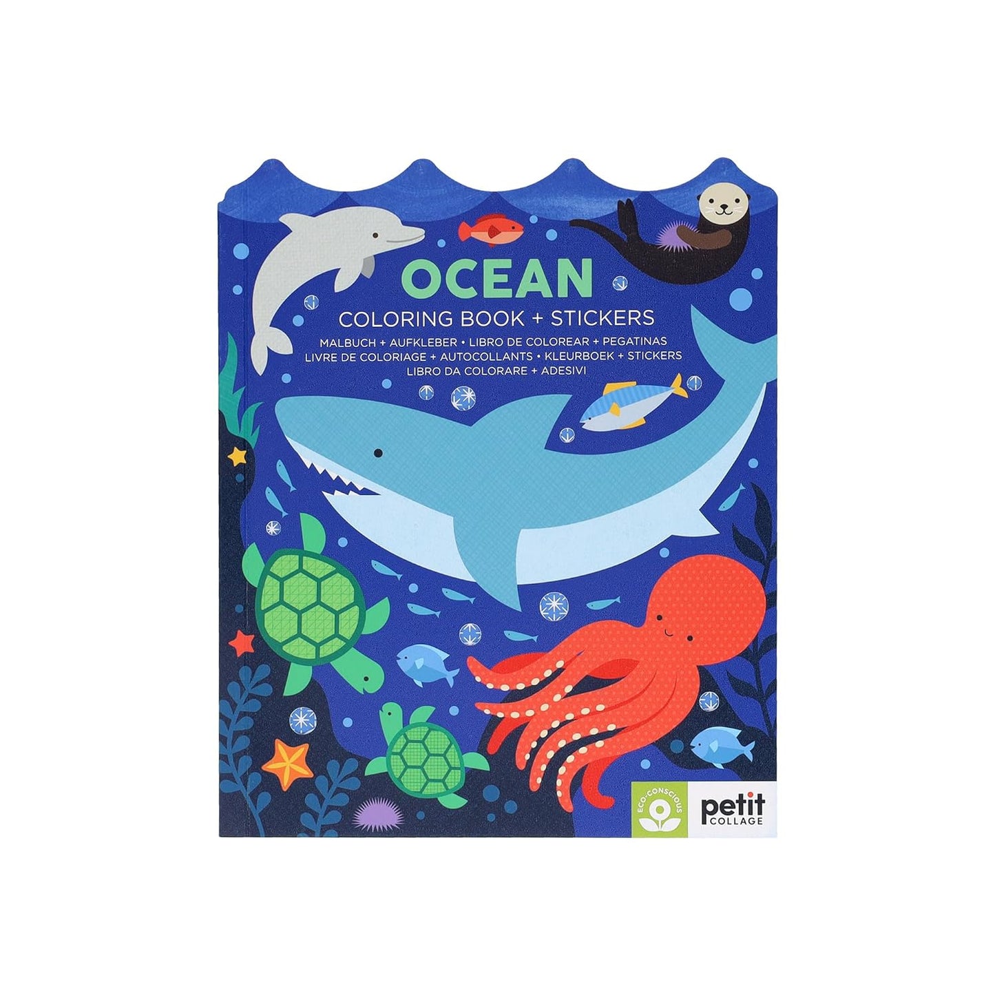 Ocean Coloring Book with Stickers