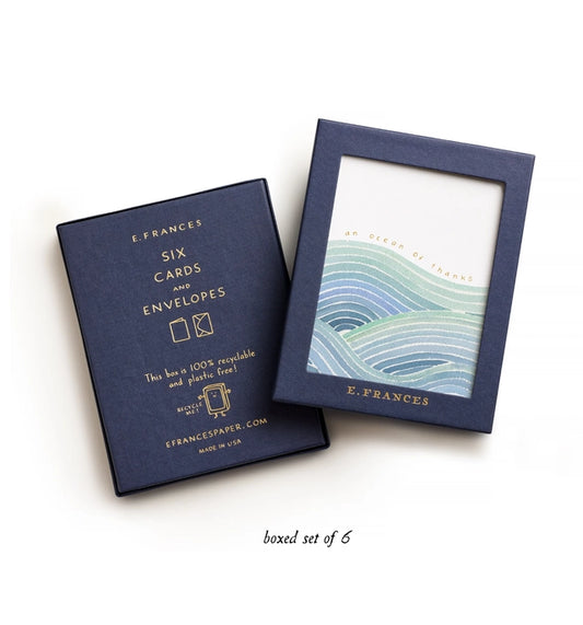 Oceans Thank You Boxed Notecards