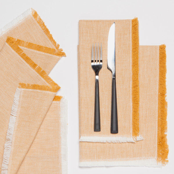 Ochre Chambray Heirloom Napkin Set