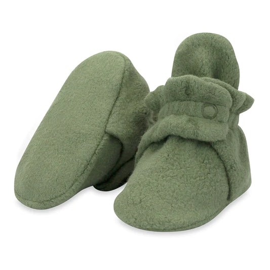 Olive Green Cozie Fleece Bootie