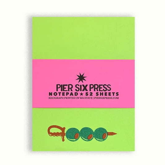 Olive Skewer 'little Jotter' Notepad