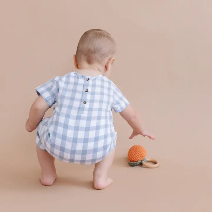 Orange Crochet Teether Rattle