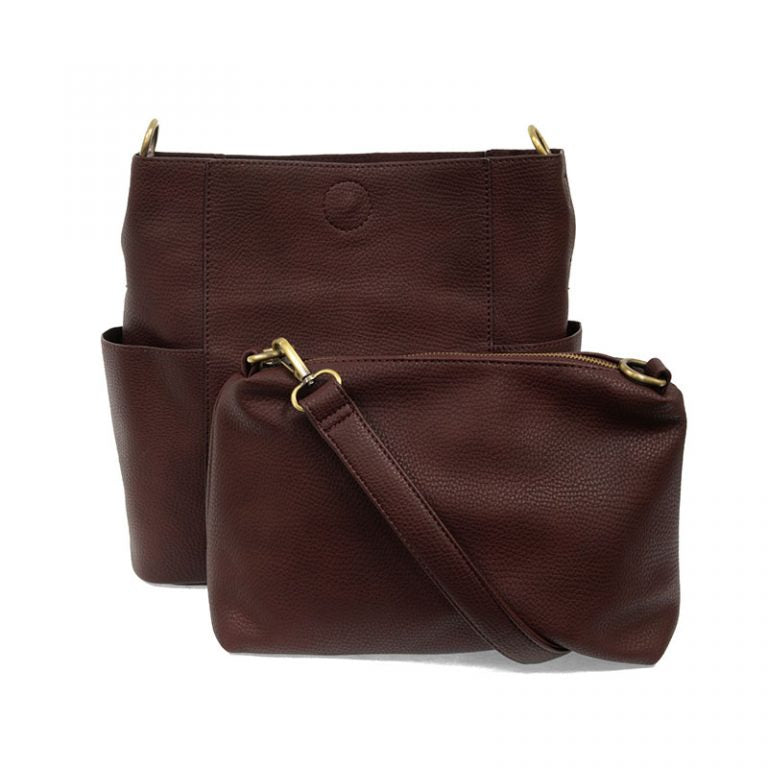 Oxblood Kayleigh Side Pocket Bucket Bag