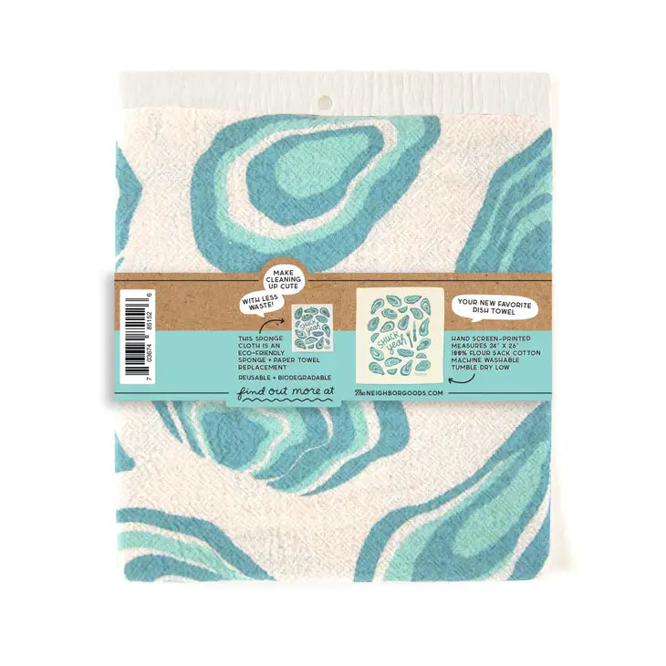 Shuck Yeah Swedish Dish Cloth & Tea Towel Set