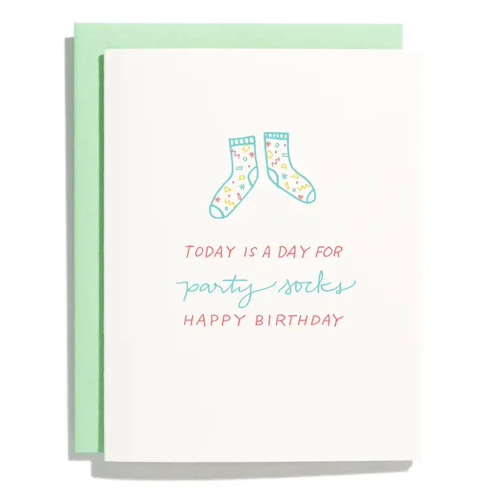 Party Socks Birthday Card