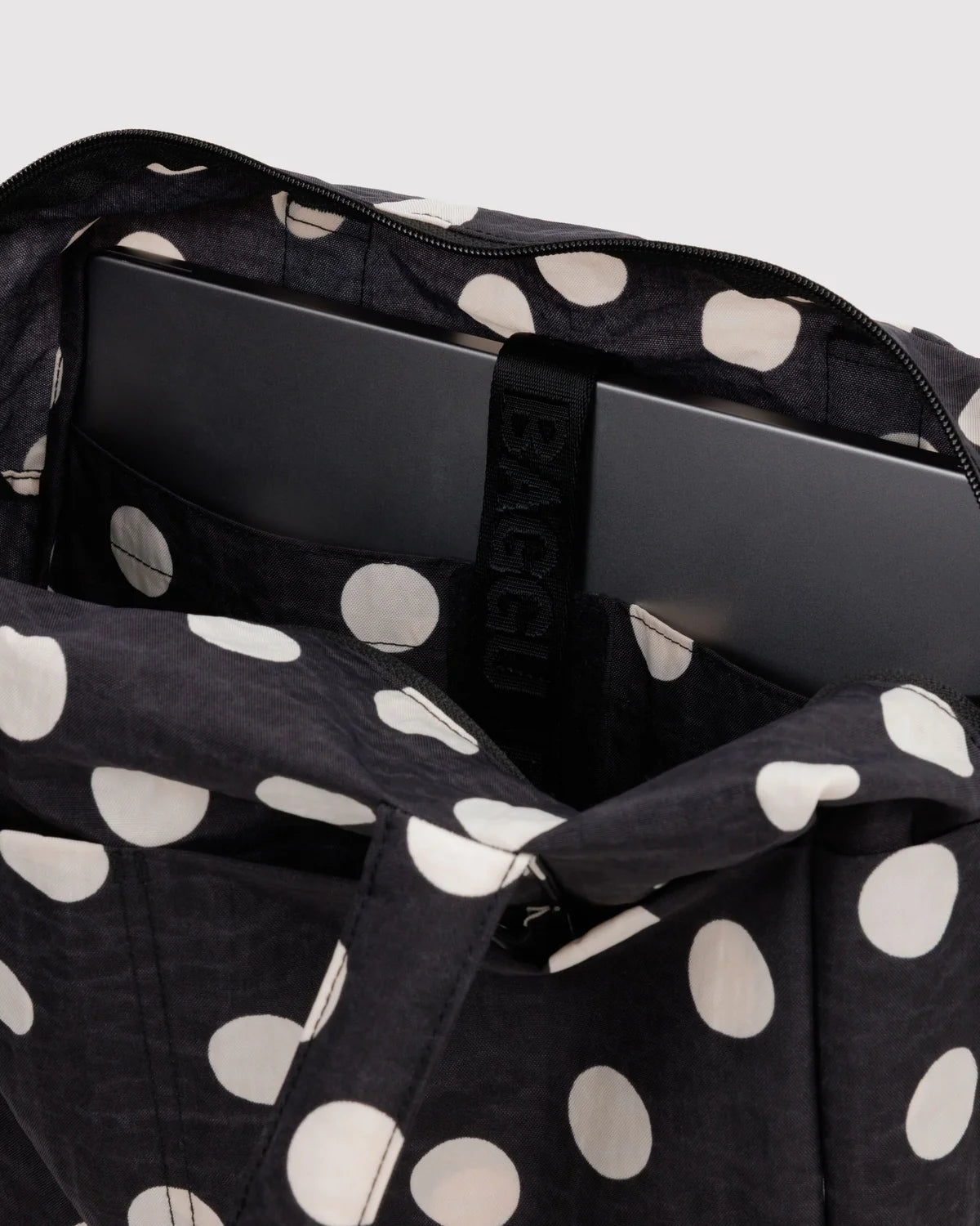 Black and Cream Polka Dot Everyday Cloud Bag