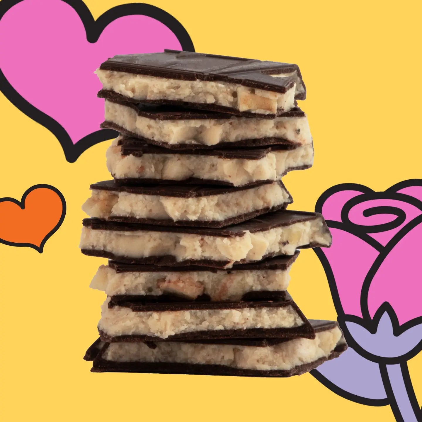 Valentine's Peanut Butter Banana Affair Truffle Bar