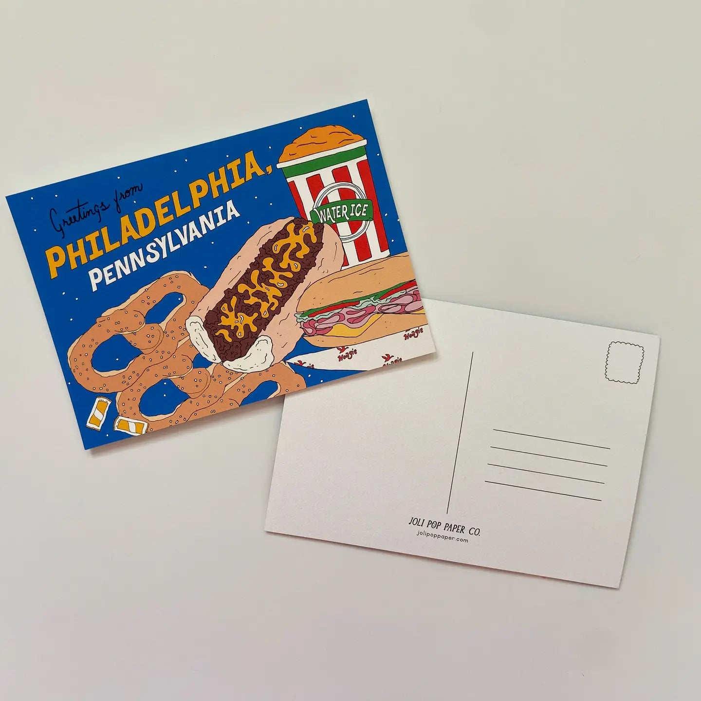 Favorite Foods Philadelphia Postcard - Ali's Wagon