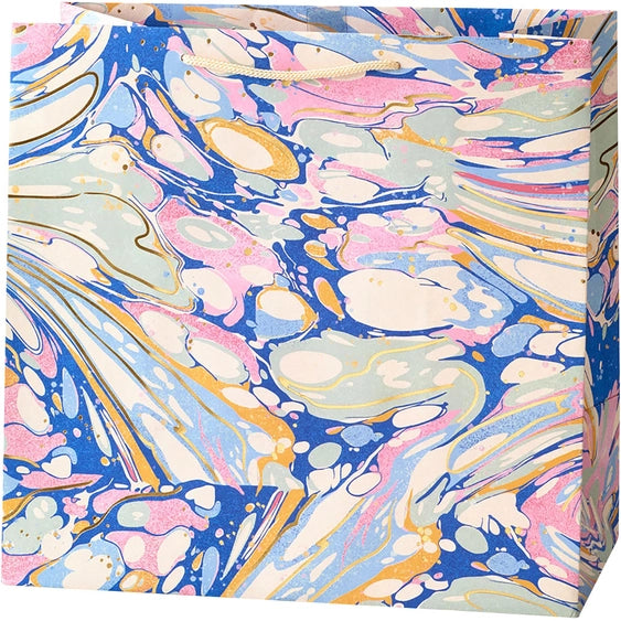 Pink & Blue Marble Large Gift Bag