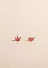 Load image into Gallery viewer, Pink Opal Crown Stud Earrings