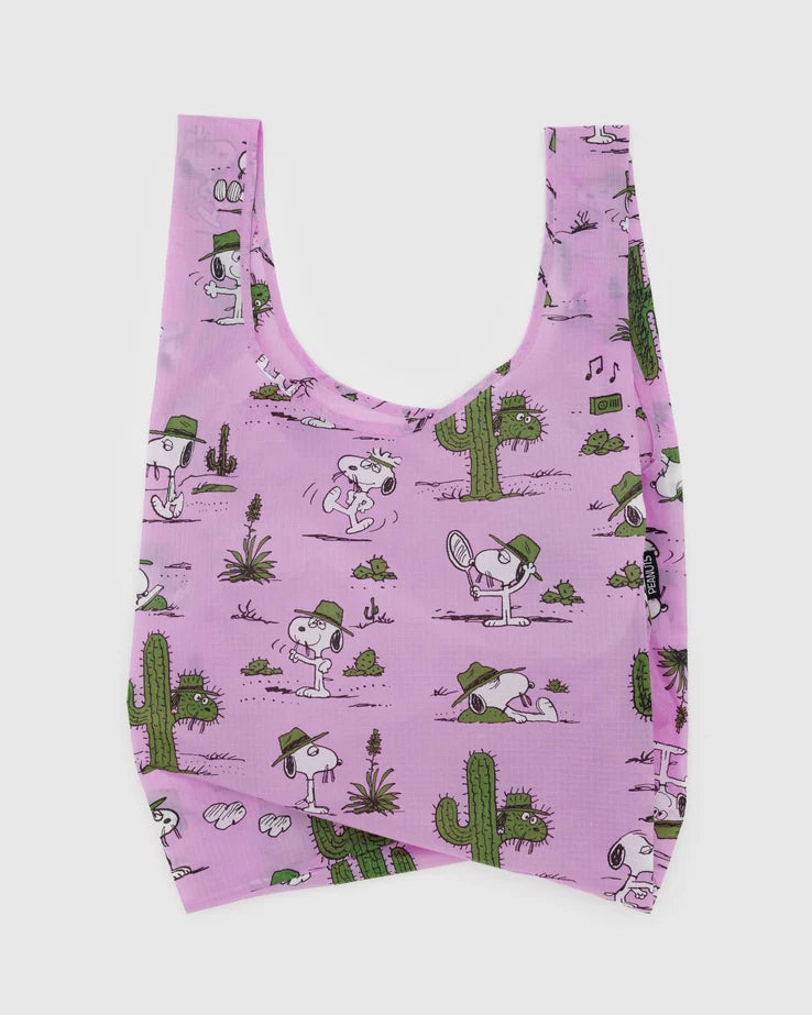 Peanuts x Baggu Pink Spike Reusable Bag