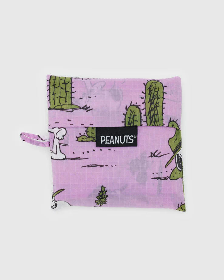 Peanuts x Baggu Pink Spike Reusable Bag