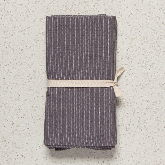 Shadow Linen Pinstripe Napkin Set