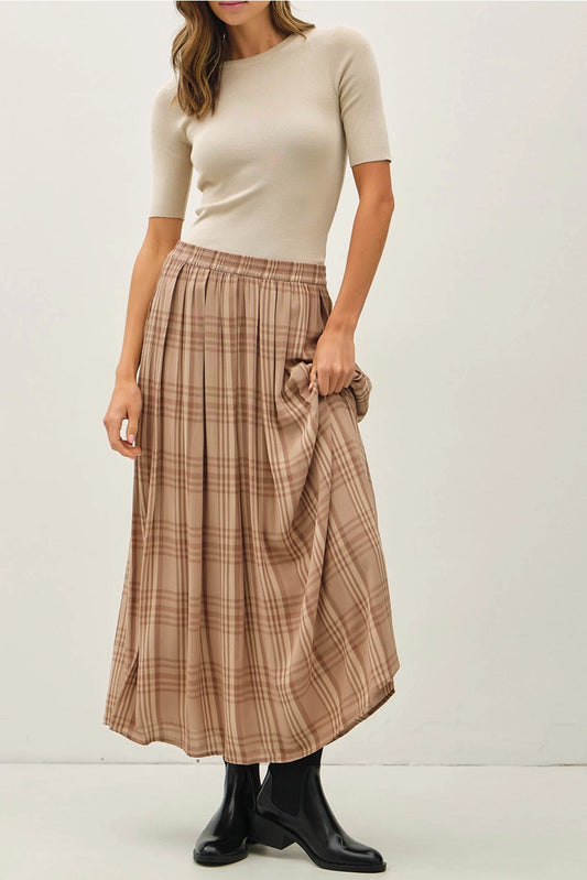Plaid Pleated Skirt