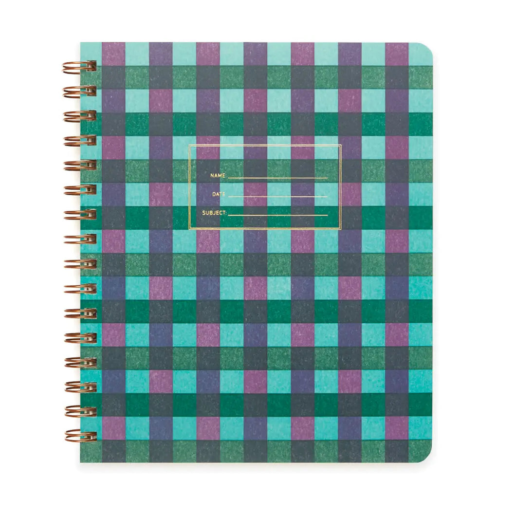 Plaid Spiral Notebook