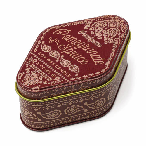 Paddywax Station Range Candle Tin-Pomegranate Spruce