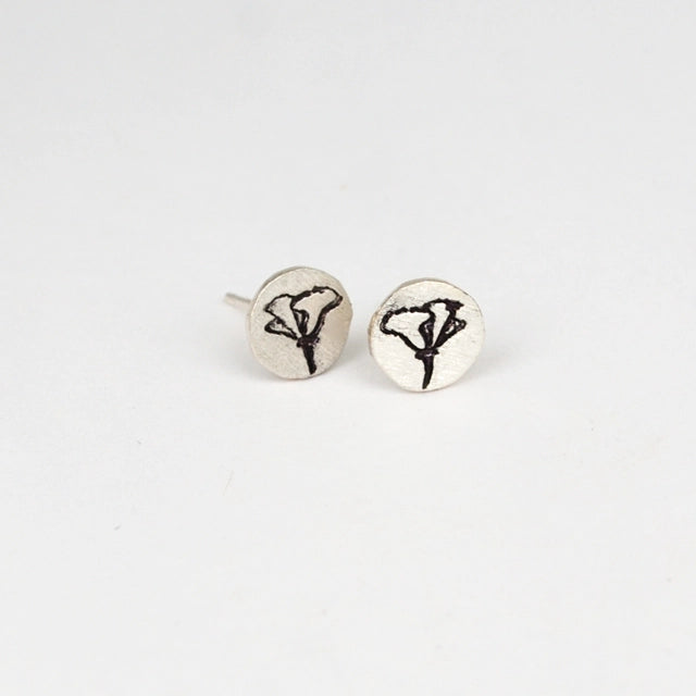 California Poppy Studs